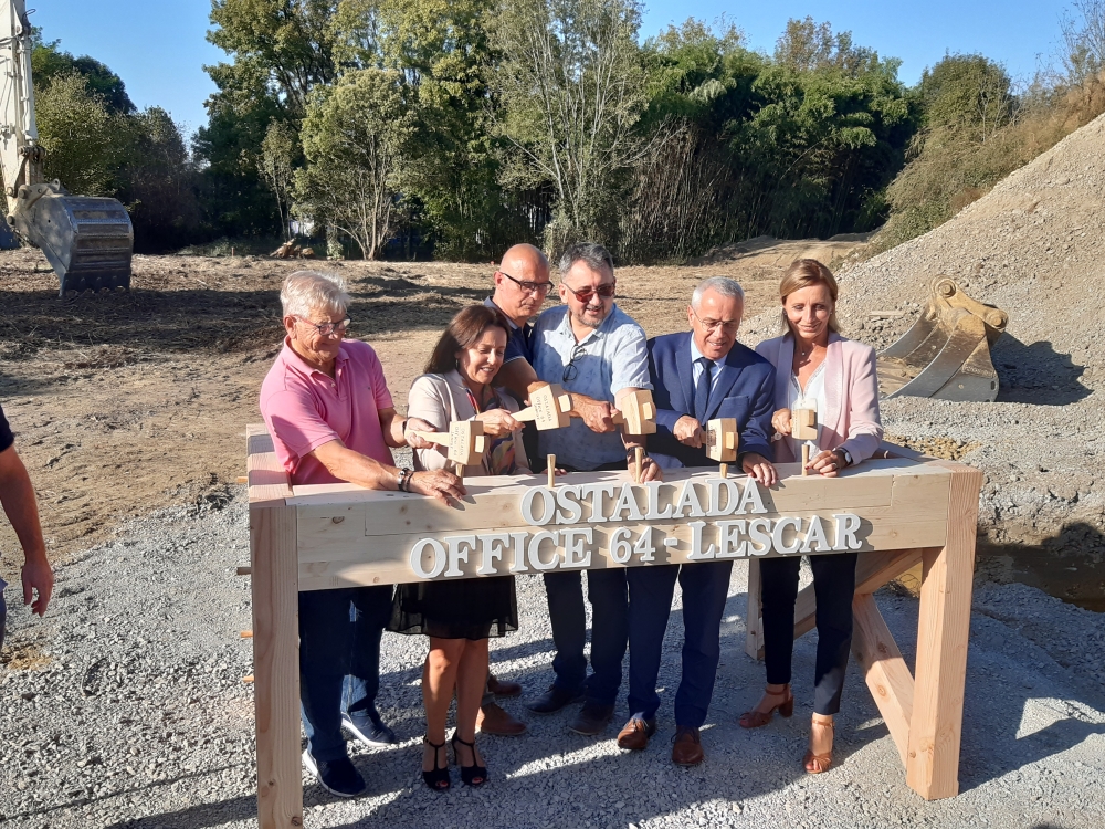 Pose de premier bois de la Résidence l'Ostalada à Lescar 